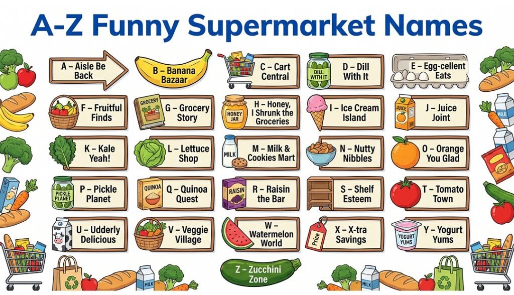 A-Z Funny Supermarket Names