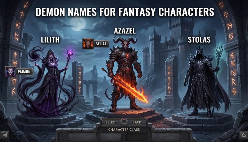 Dark Names That Mean Demon
