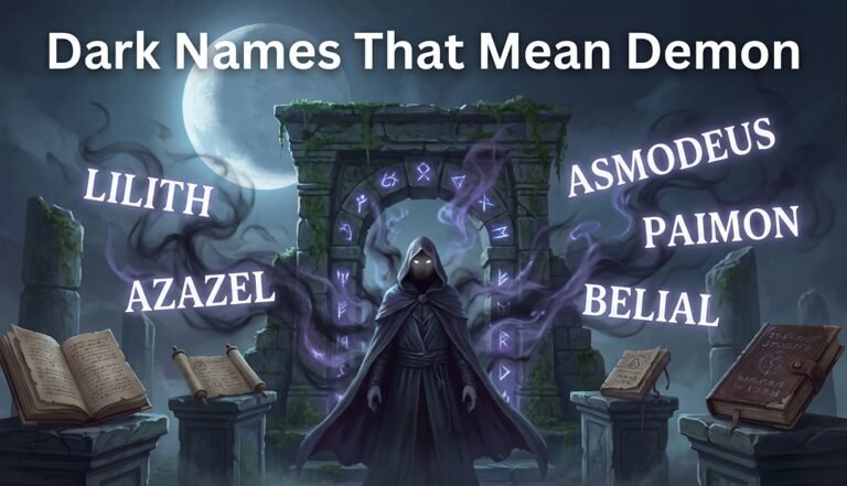 Dark Names That Mean Demon