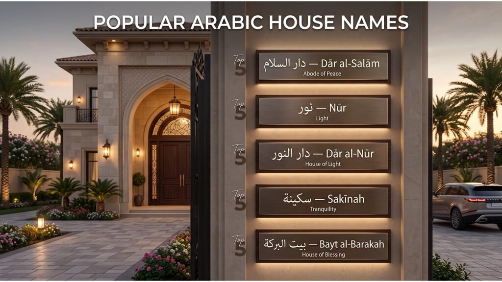 Popular Arabic Names for Home