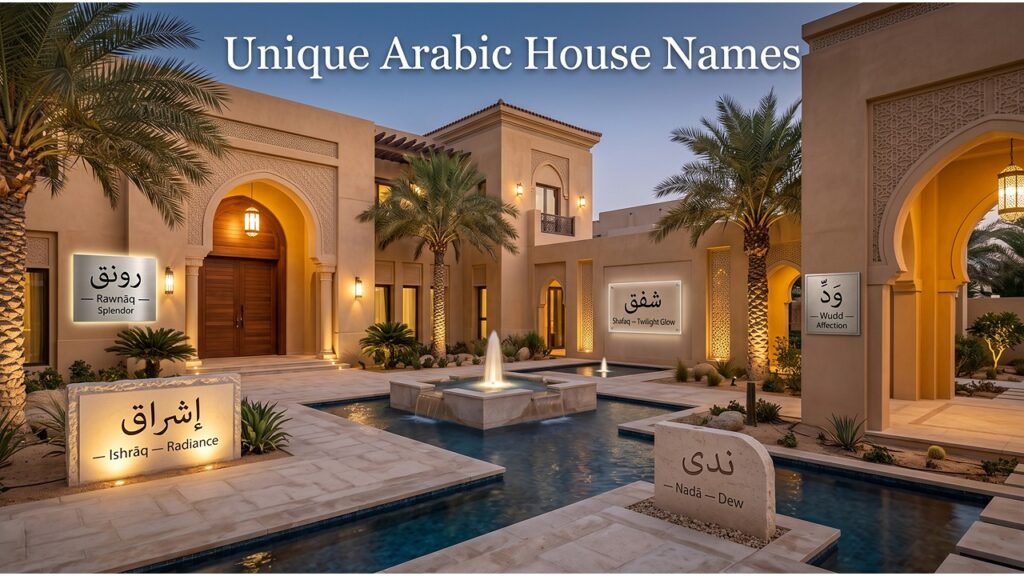 Unique Arabic House Names