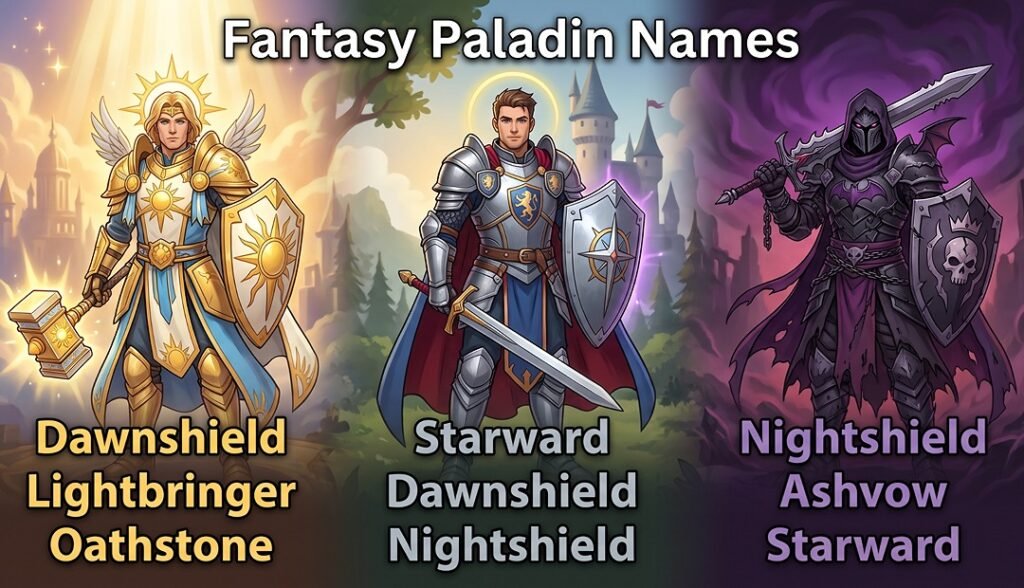 forsaken paladin names