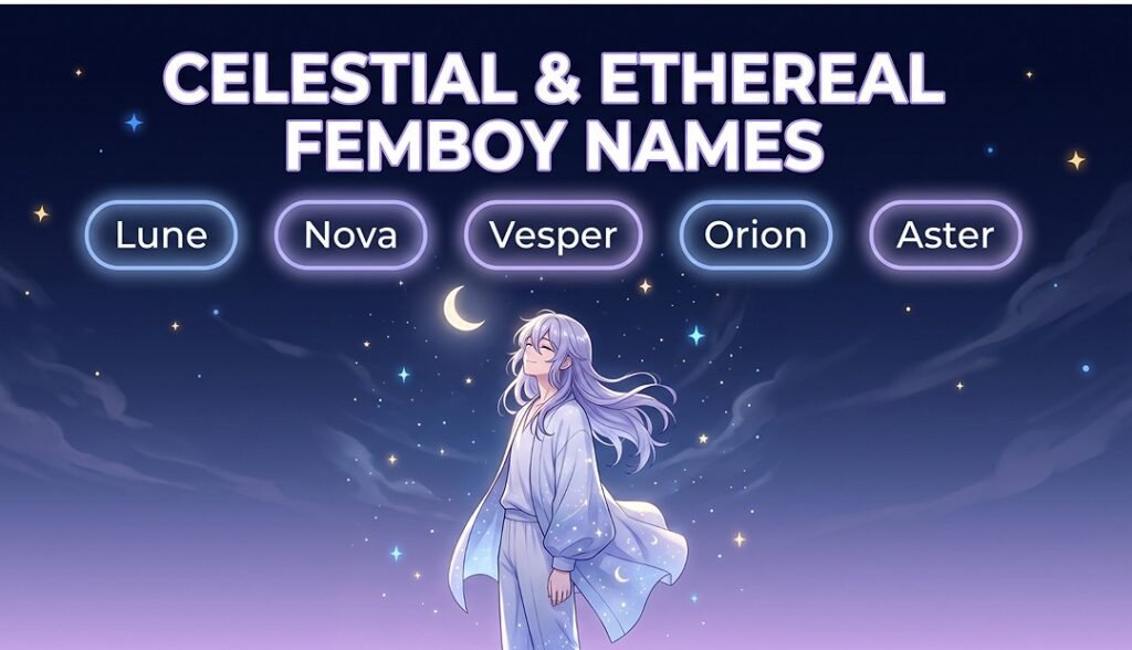 Celestial and Ethereal Femboy Character Names