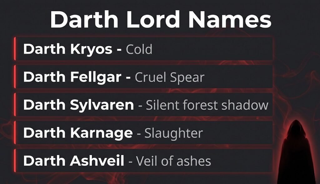 Darth Lord Names