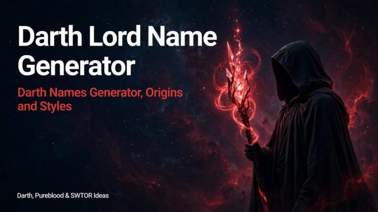 Darth Lord Name Generator
