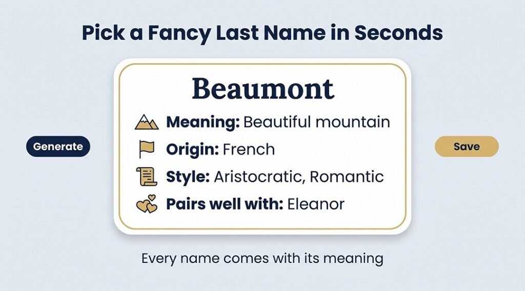 Fancy Last Names Generator