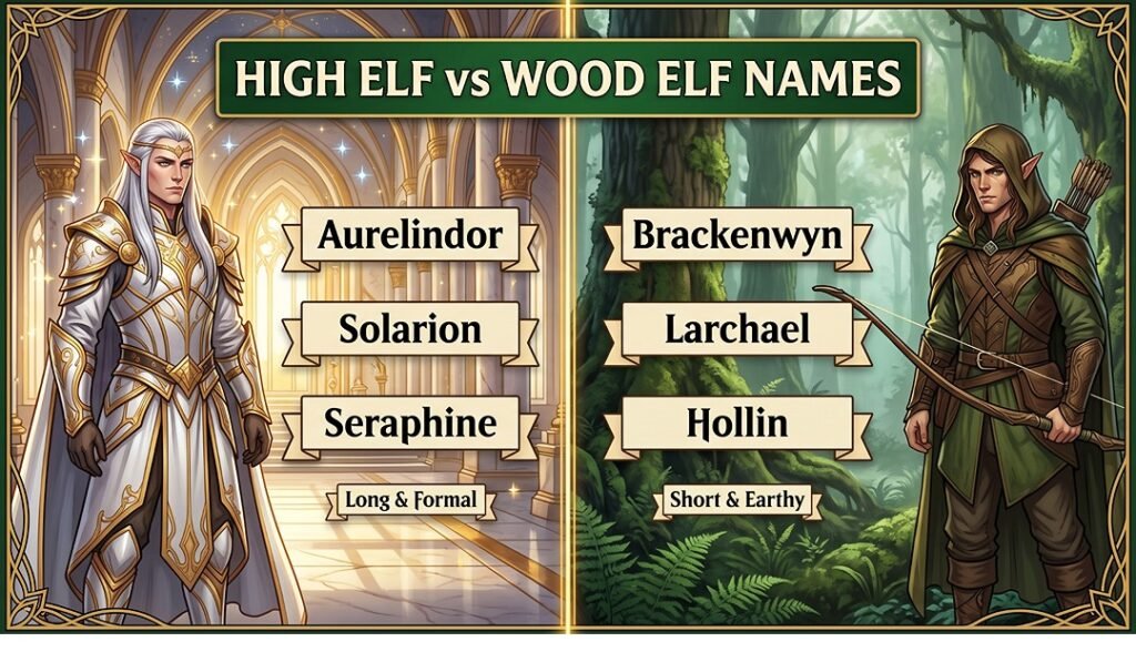 High Elf Names