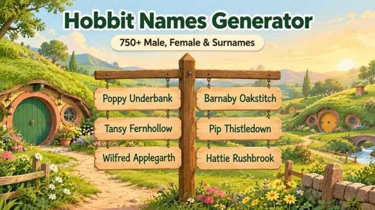 Hobbit Names Generator