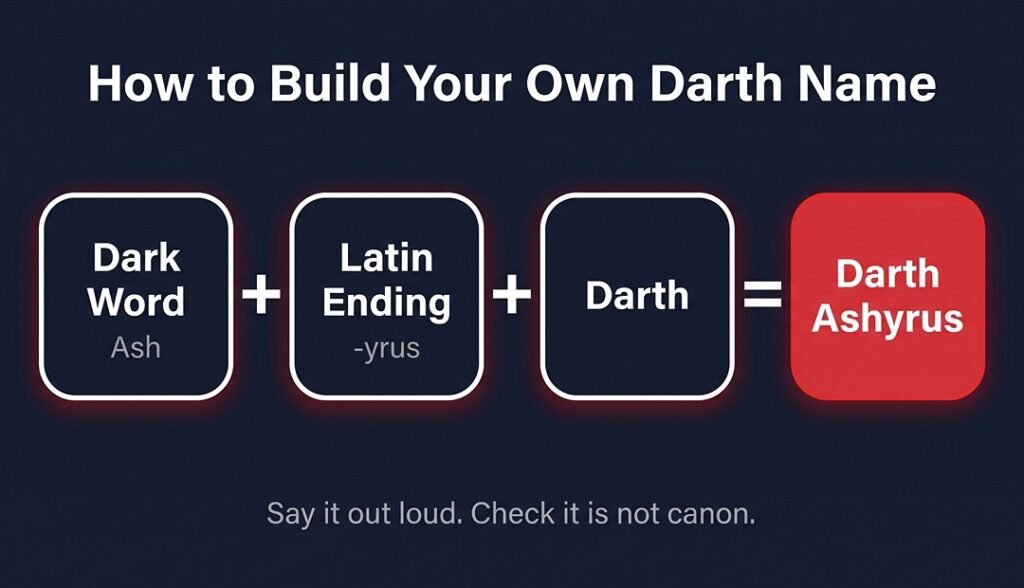 How to Create Your Own Darth Name