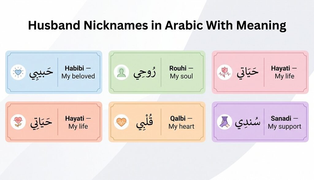 Husband Nicknames in Arabic With Meaning