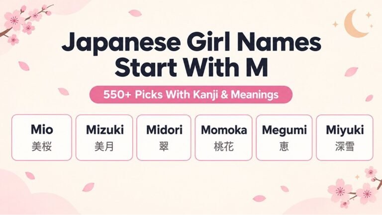Japanese Girl Names Start with M