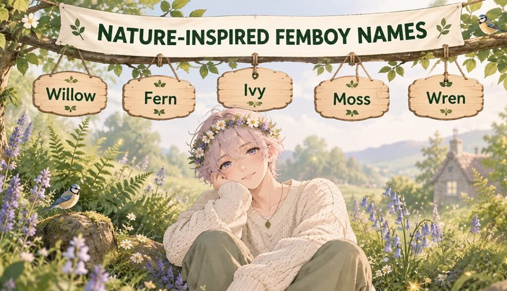 Nature-Inspired Femboy Character Names