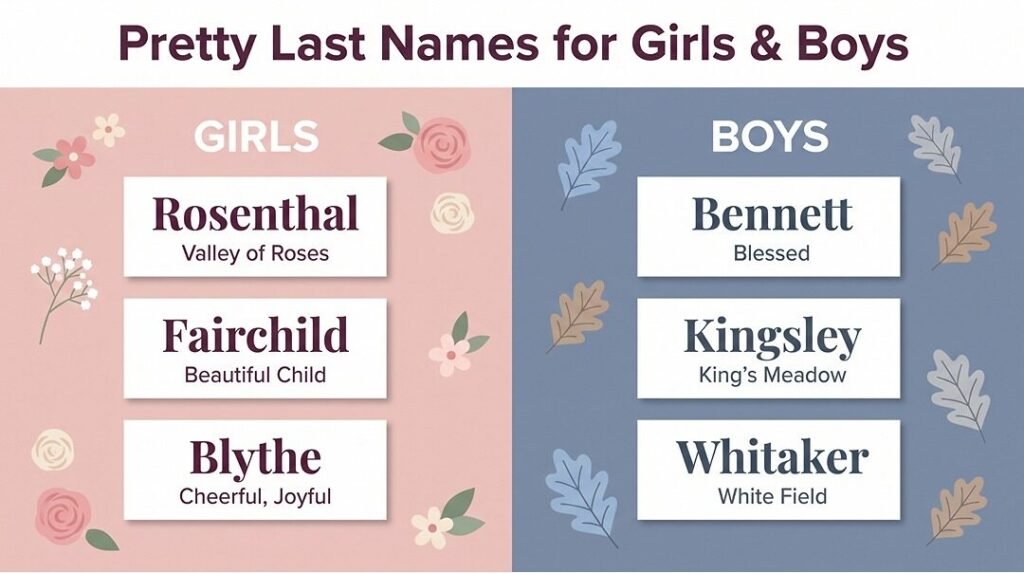 Pretty Last Names For Girls
