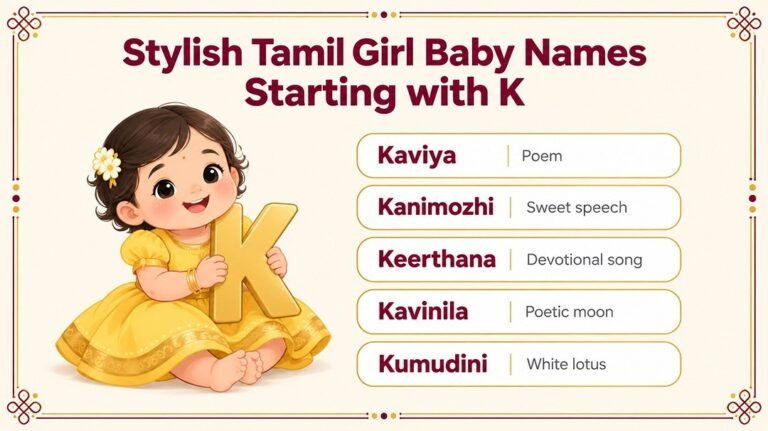 Stylish Tamil Girl Baby Names Starting with K