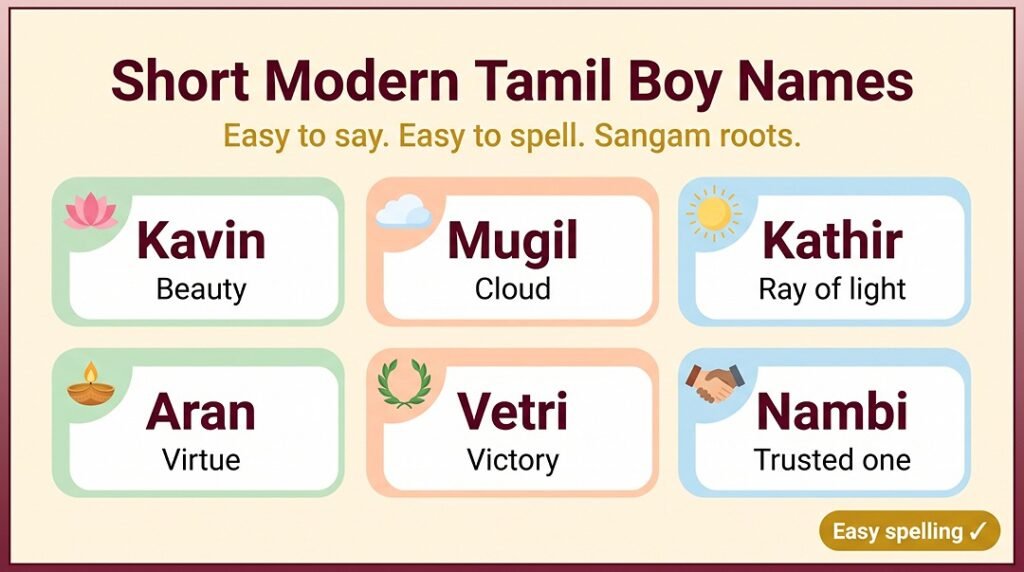 Tamil Sangam Ilakkiyam Names for Baby Boy